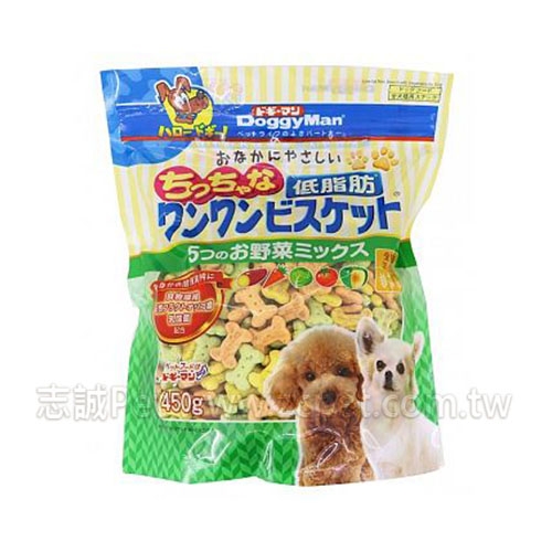 Doggy man - 犬用低脂5種野菜綜合迷你餅乾 ( 450g )