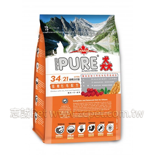 PURE 猋 - 挑嘴 幼/母貓 營養補給配方 ( 18kg )白袋