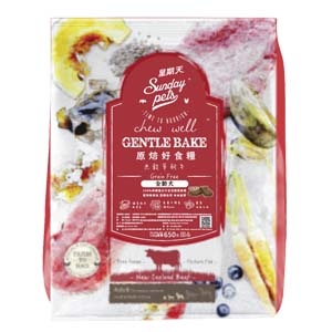 Sunday pets 星期天 - 無穀飼料/牛肉成犬磚糧 ( 1.3kg )