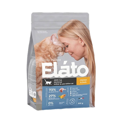 Elato 杜莎 - 天然無穀寵糧/結紮室內貓飼料/鮮雞佐鴨 ( 300g )