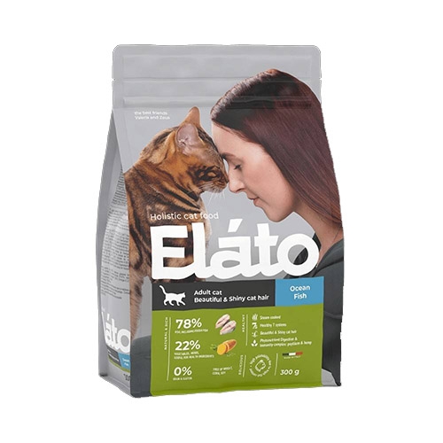 Elato 杜莎 - 天然無穀寵糧/成貓亮毛飼料/深海鮮魚 ( 300g )