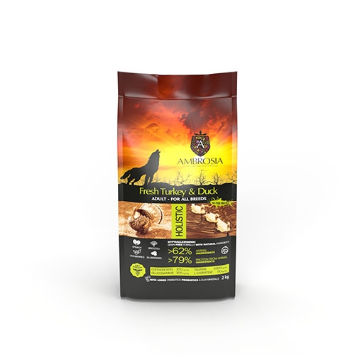 AMBROSIA 安柏希雅 - 無穀鮮肉成犬糧/火雞肉+鴨肉 100g