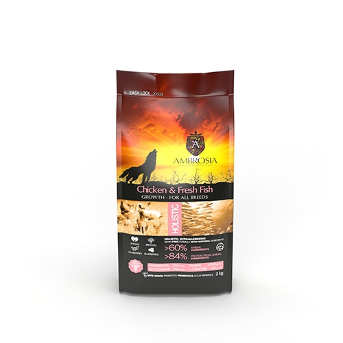 AMBROSIA 安柏希雅 - 無穀鮮肉幼母犬糧/雞肉+鮮魚 6kg