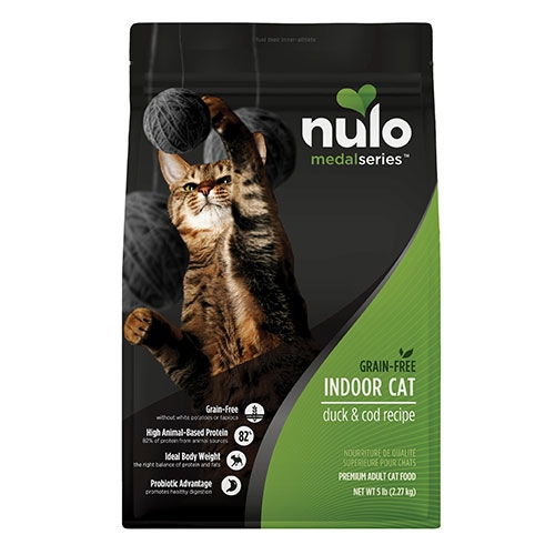 nulo 諾樂 - 無穀室內貓飼料/鴨肉+鱈魚 ( 5磅 )