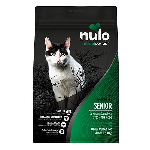 nulo 諾樂 - 無穀高齡貓飼料/火雞+鱈魚+扁豆 ( 12磅 )