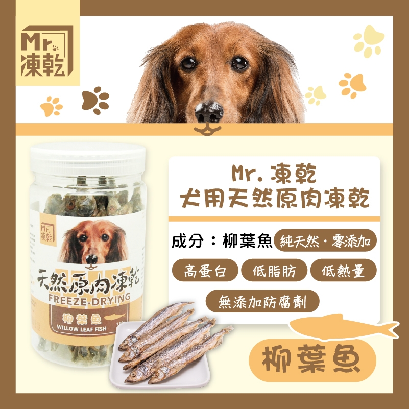 Mr.凍乾 - 犬用/天然原肉凍乾/柳葉魚 ( 110g )