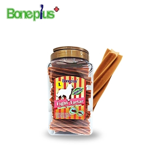 Bone Plus - 螺旋六星潔牙棒桶裝/起司口味 ( 1000g/桶 )